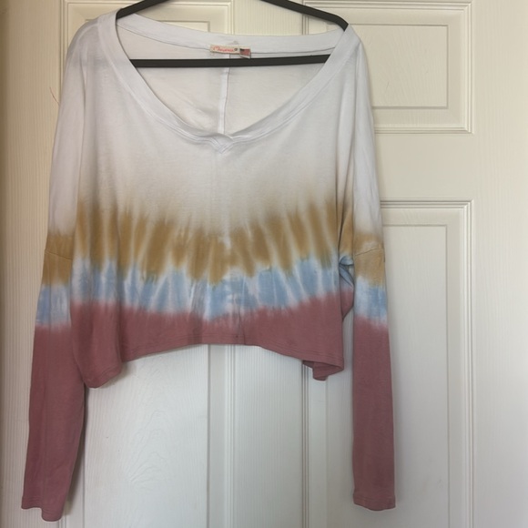 Anthropology Maronie pastel tye dye long sleeve top. - Picture 2 of 4